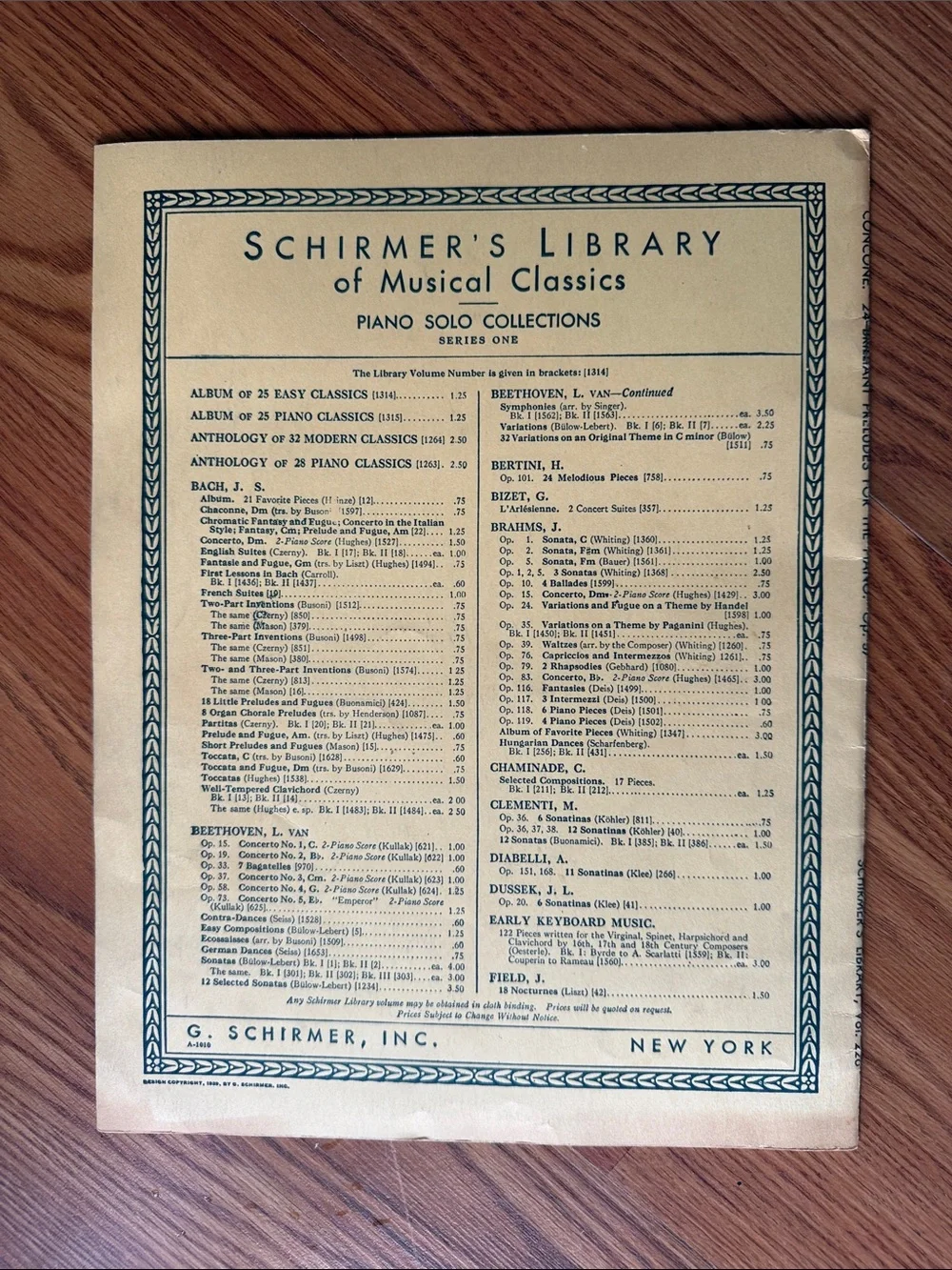 Schirmer Concone Twenty-Four Brilliant Preludes - Yellow Cover